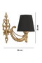Opviq Lámpara de pared Gloria Negro y Dorado